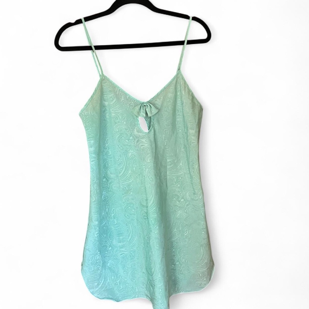 Mint Green Paisley Slip Dress